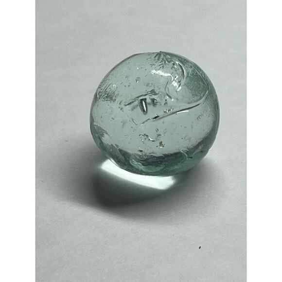 Vintage handblown glass marble. Clear. Bubbles. Man Made - Picture 3 of 8